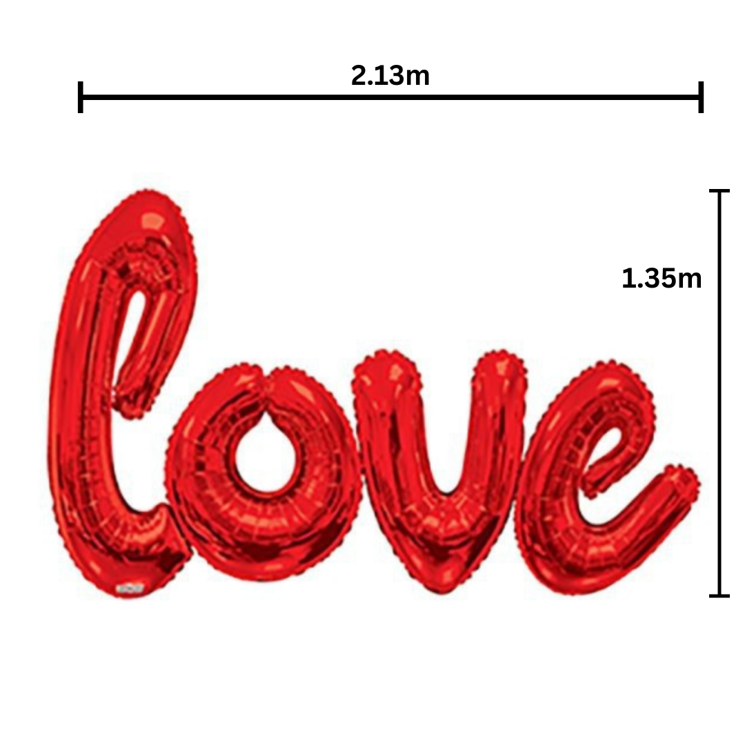 BIG Grosse „LOVE“ Schriftzug – 84" (213 cm) x 53" (135 cm)